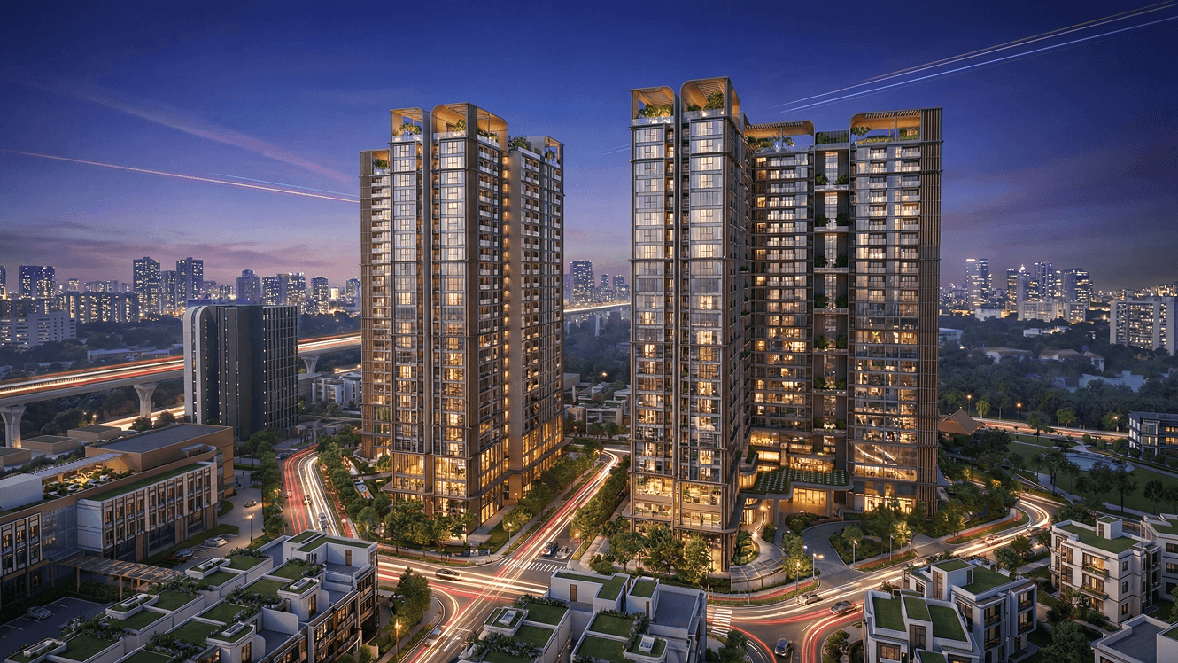 Phối cảnh đêm The Vista Văn La