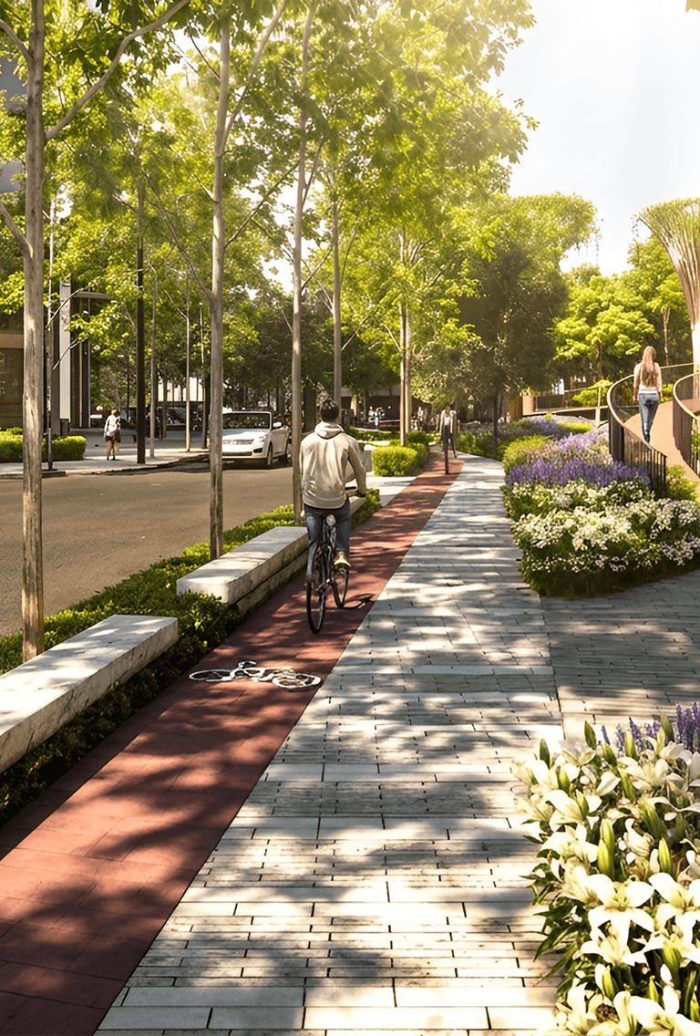 Lối dạo xanh tại The Vista Văn La